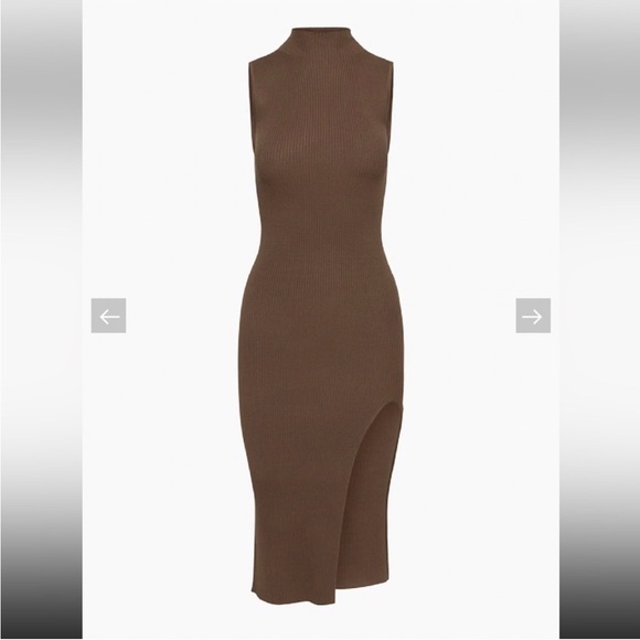 Aritzia Dresses & Skirts - Aritzia Ribbed Sleeveless Maxi Dress in Brown